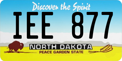 ND license plate IEE877