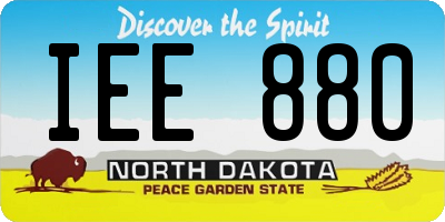 ND license plate IEE880