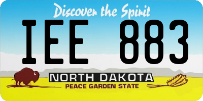 ND license plate IEE883