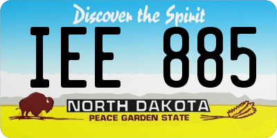 ND license plate IEE885