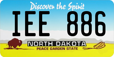 ND license plate IEE886