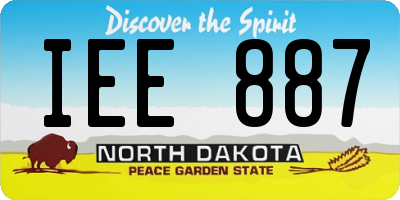 ND license plate IEE887