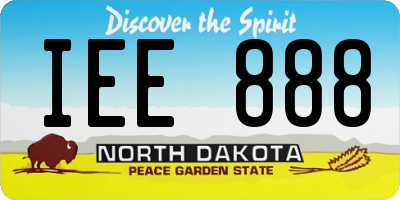 ND license plate IEE888