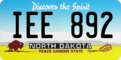 ND license plate IEE892