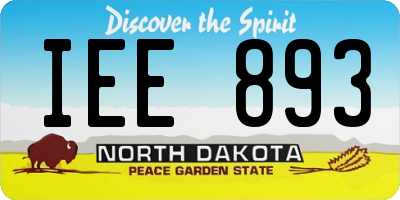 ND license plate IEE893