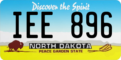 ND license plate IEE896