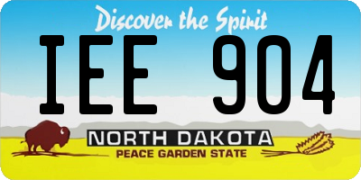 ND license plate IEE904