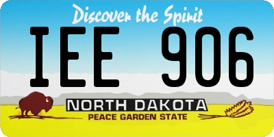 ND license plate IEE906