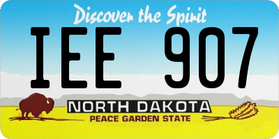 ND license plate IEE907