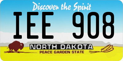ND license plate IEE908