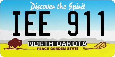 ND license plate IEE911