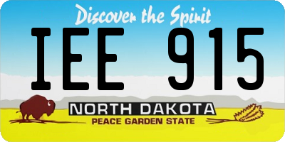 ND license plate IEE915