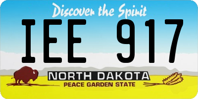 ND license plate IEE917