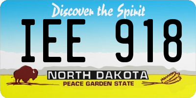 ND license plate IEE918