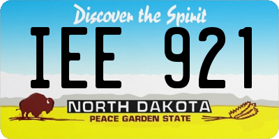ND license plate IEE921