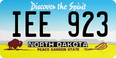 ND license plate IEE923