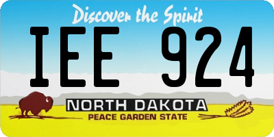 ND license plate IEE924