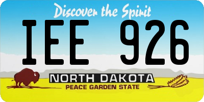 ND license plate IEE926