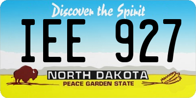 ND license plate IEE927