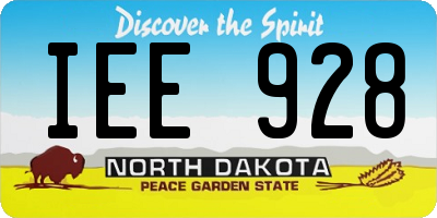 ND license plate IEE928