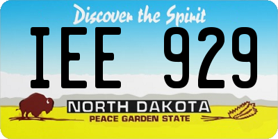 ND license plate IEE929