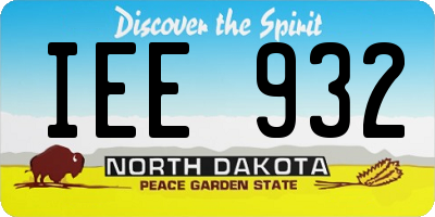 ND license plate IEE932