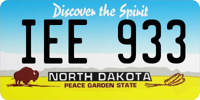 ND license plate IEE933