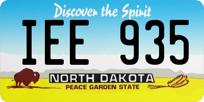 ND license plate IEE935