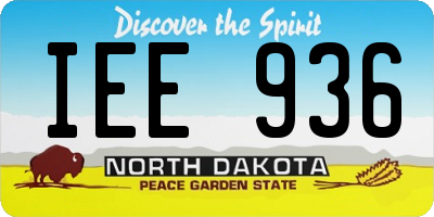 ND license plate IEE936