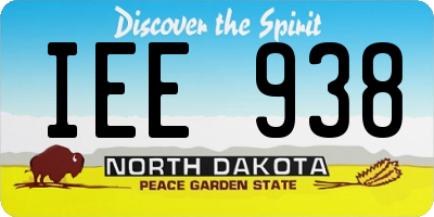 ND license plate IEE938