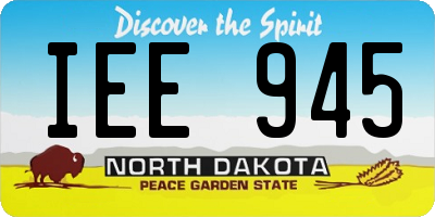 ND license plate IEE945