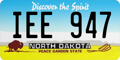 ND license plate IEE947