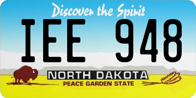 ND license plate IEE948