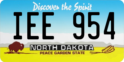 ND license plate IEE954