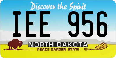 ND license plate IEE956