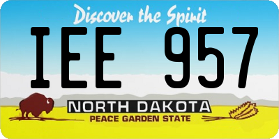 ND license plate IEE957