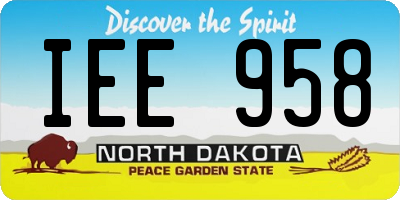 ND license plate IEE958