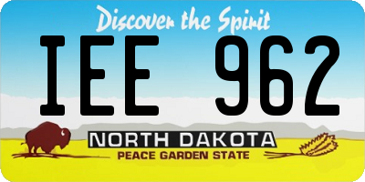 ND license plate IEE962