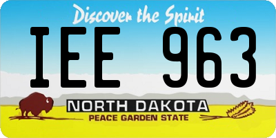 ND license plate IEE963