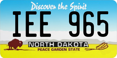 ND license plate IEE965