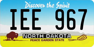ND license plate IEE967