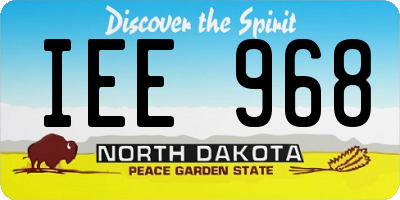 ND license plate IEE968