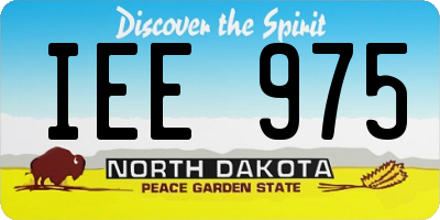 ND license plate IEE975