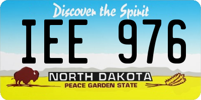 ND license plate IEE976