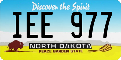 ND license plate IEE977