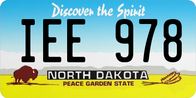 ND license plate IEE978