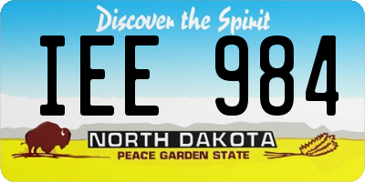 ND license plate IEE984