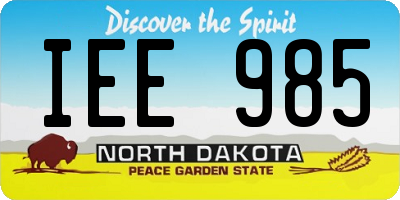 ND license plate IEE985