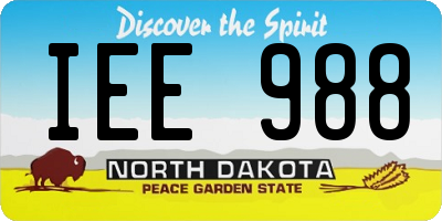 ND license plate IEE988