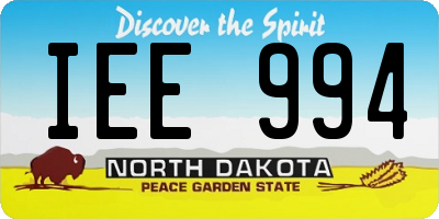 ND license plate IEE994